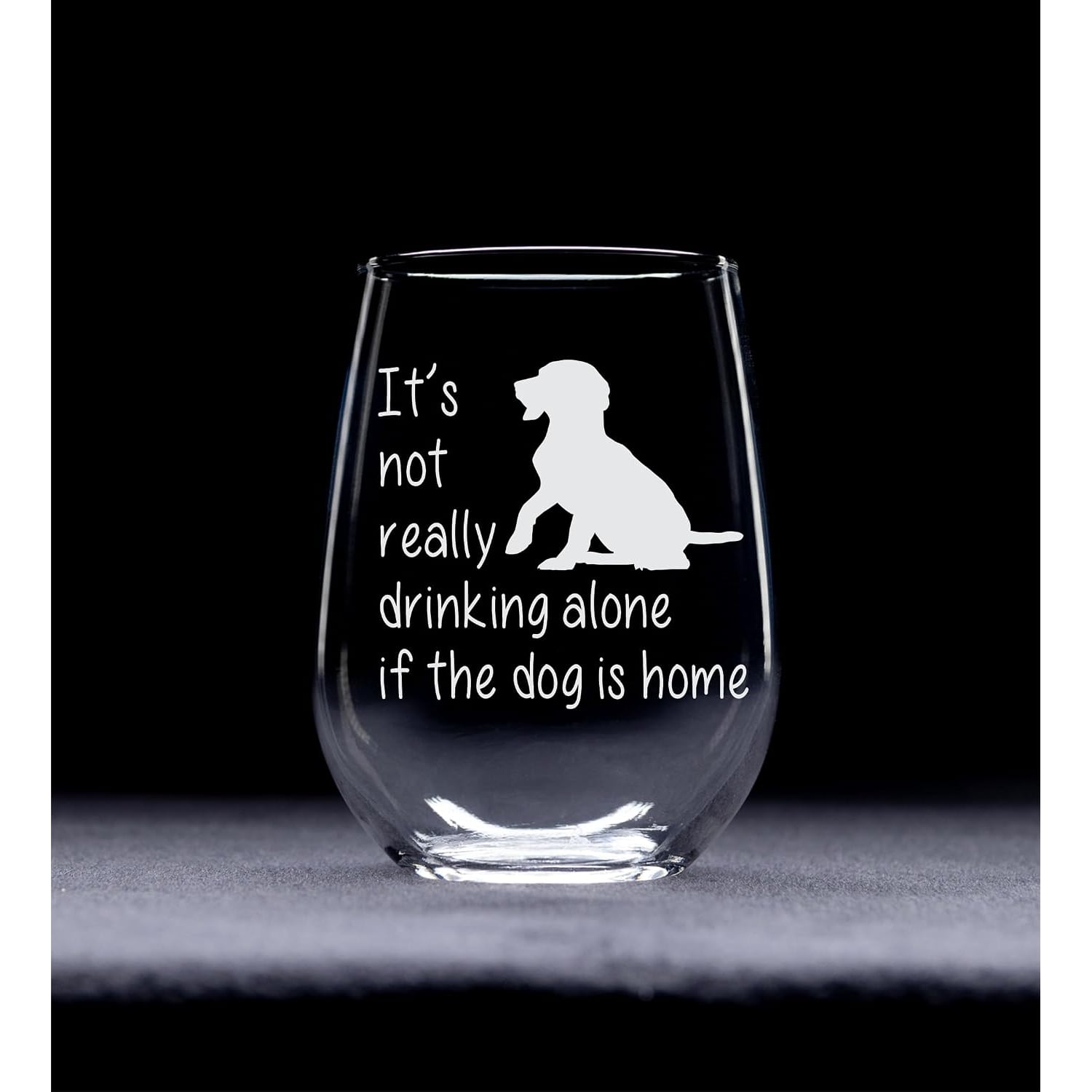 Dog Is Home Engraved Stemless Wine Glass: image 5