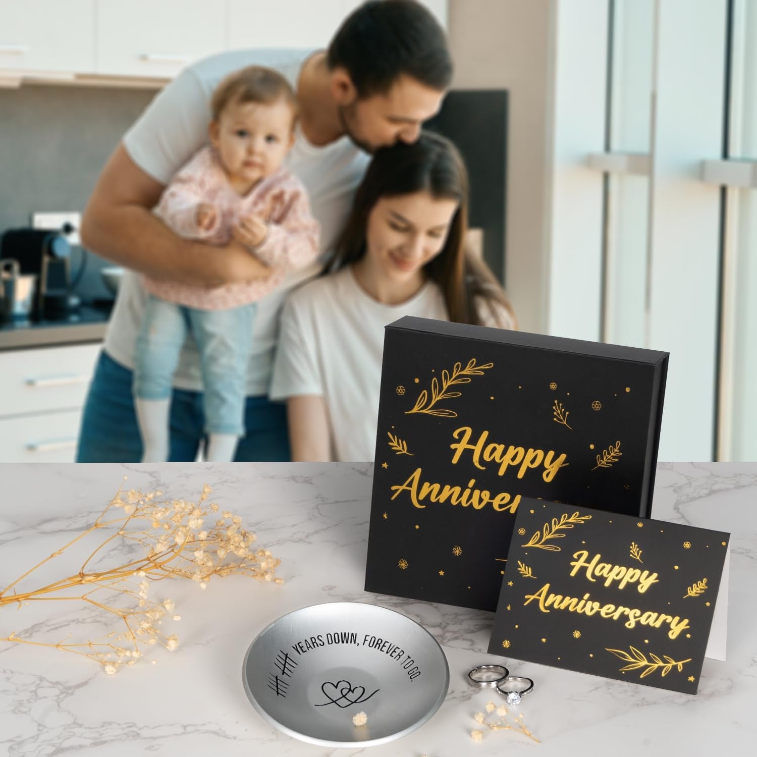 10th Anniversary Engraved Aluminum Ring Dish: image 3