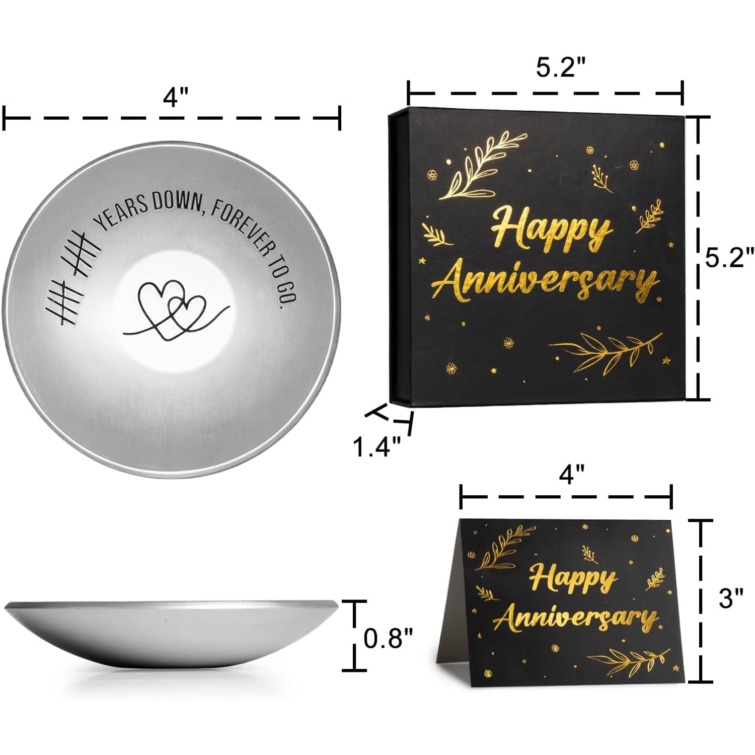 10th Anniversary Engraved Aluminum Ring Dish: image 6