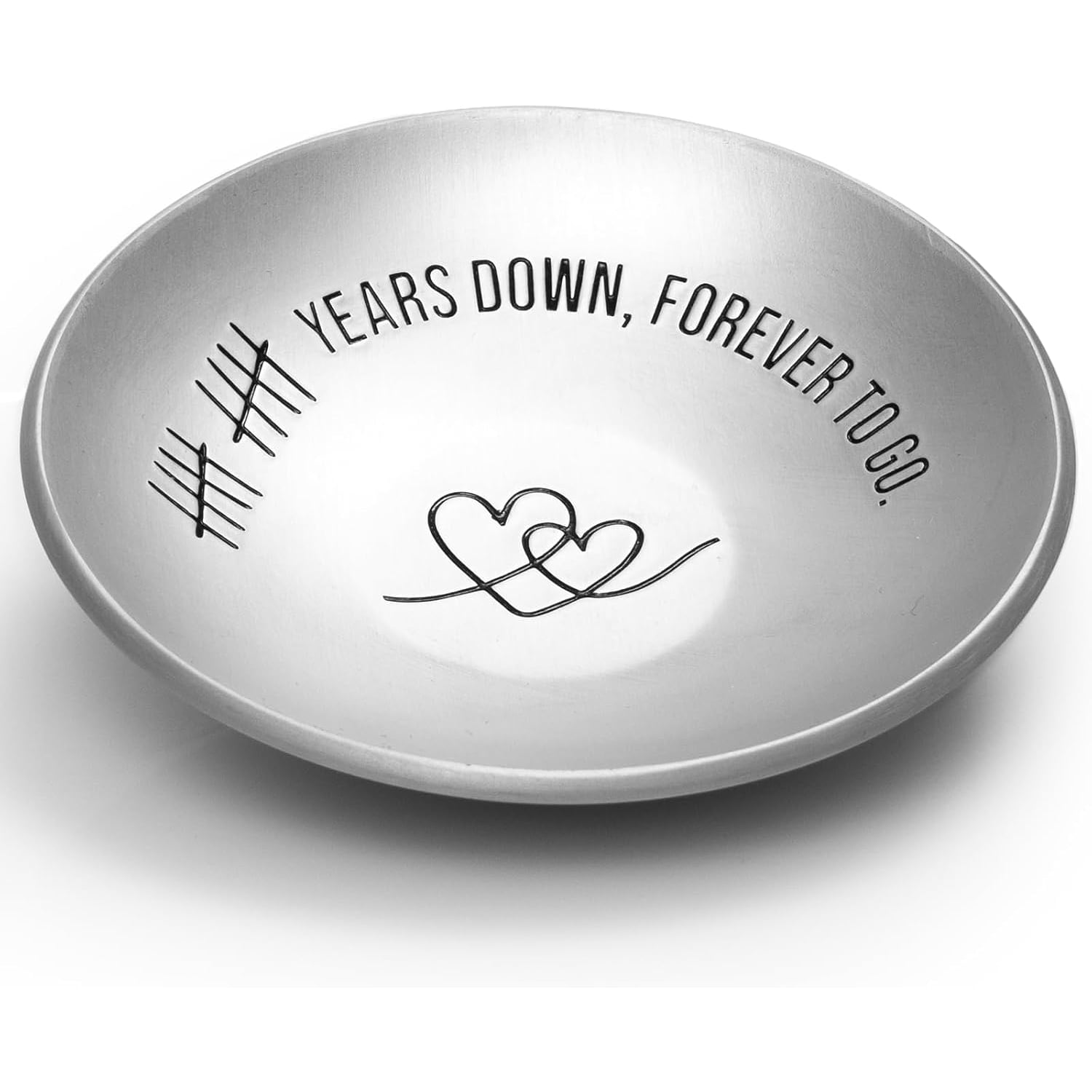 10th Anniversary Engraved Aluminum Ring Dish