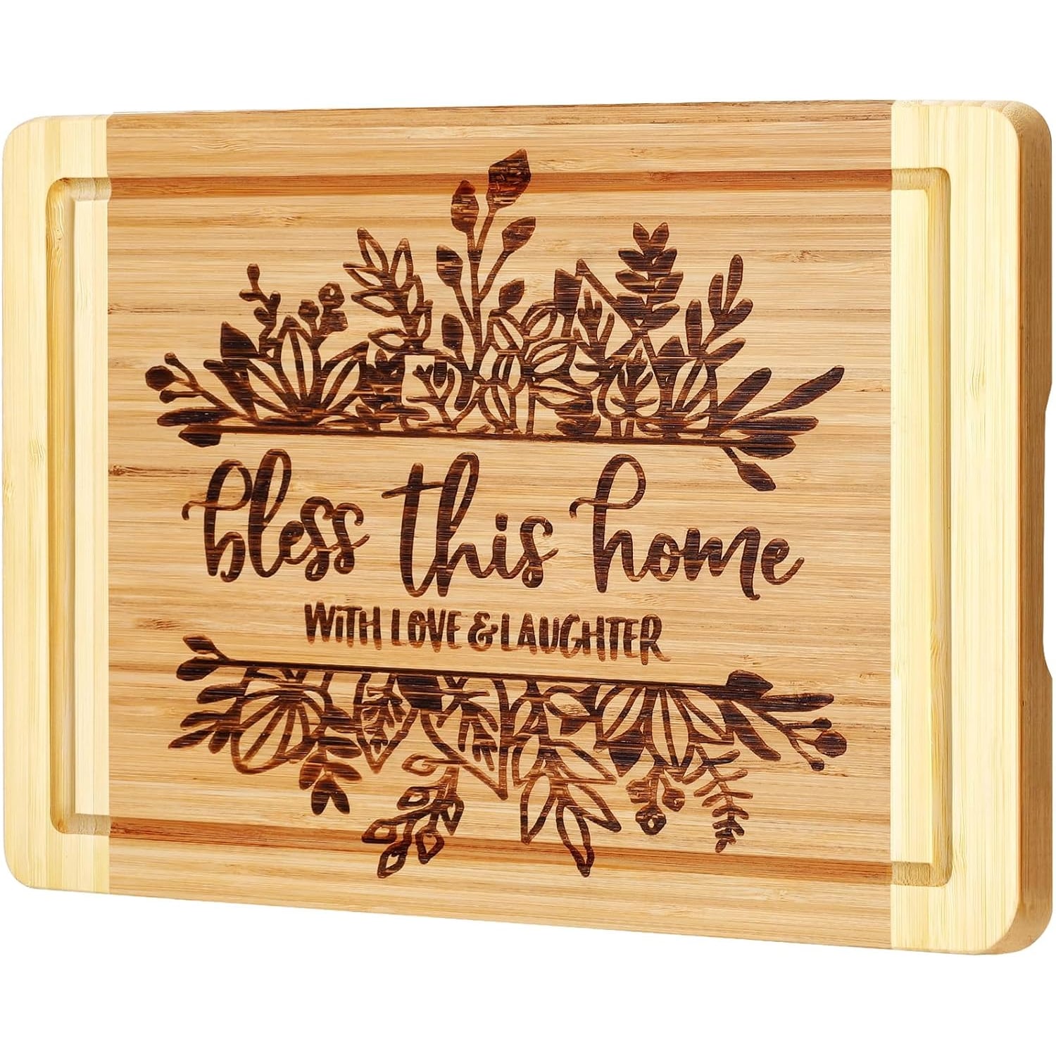 Bless This Home Engraved Bamboo Cutting Board