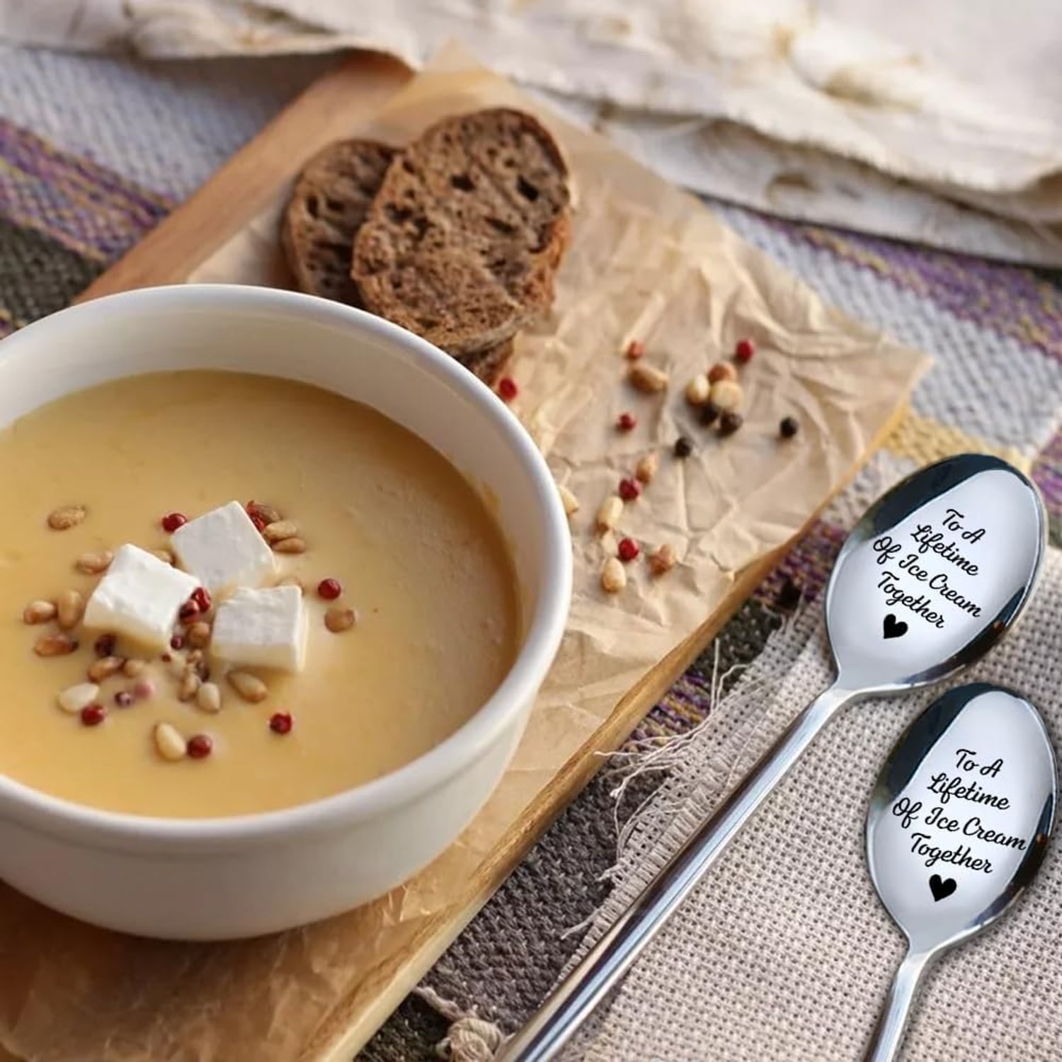 Lifetime of Ice Cream Together Engraved Spoons, Set of 2: image 5