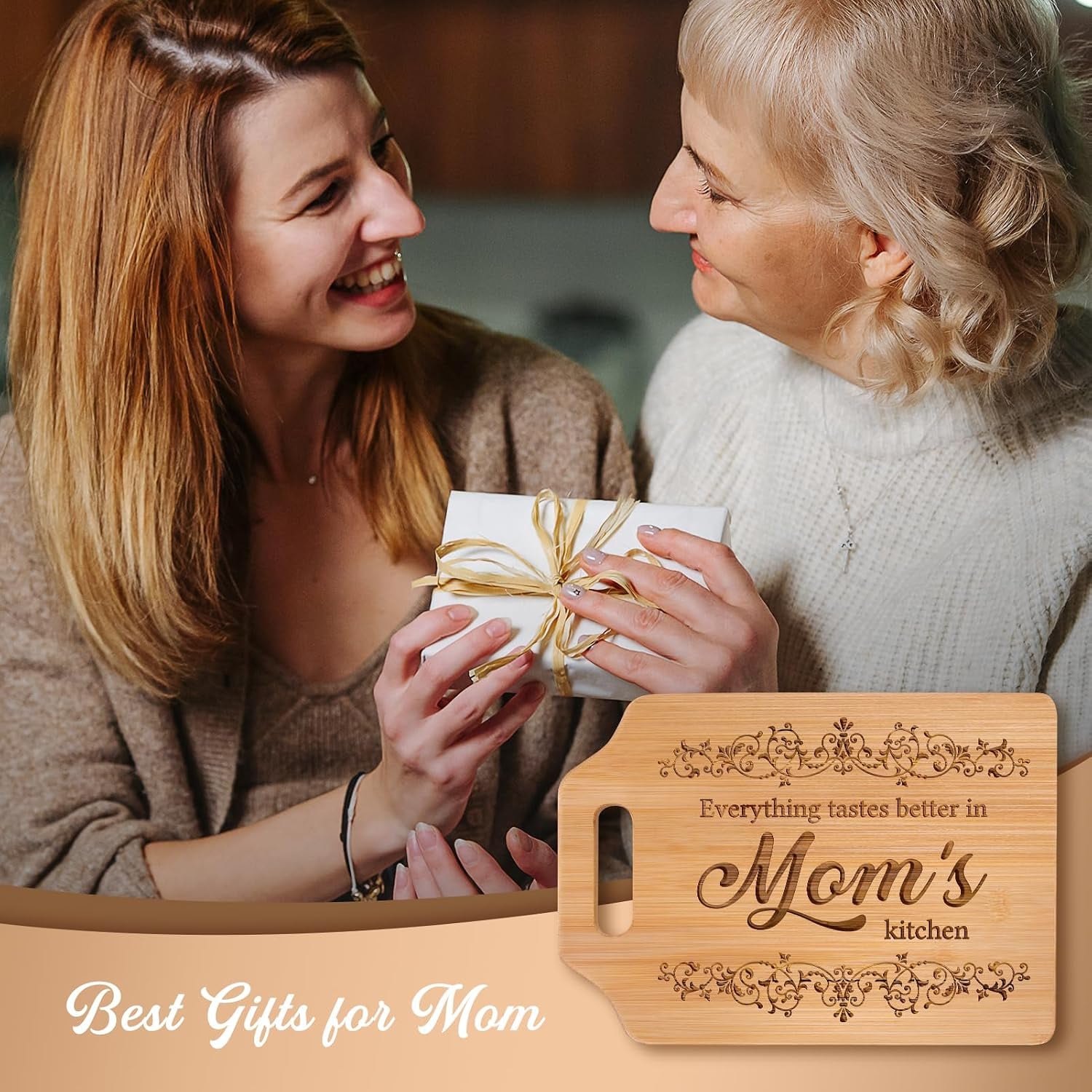 Mom's Kitchen Engraved Bamboo Cutting Board