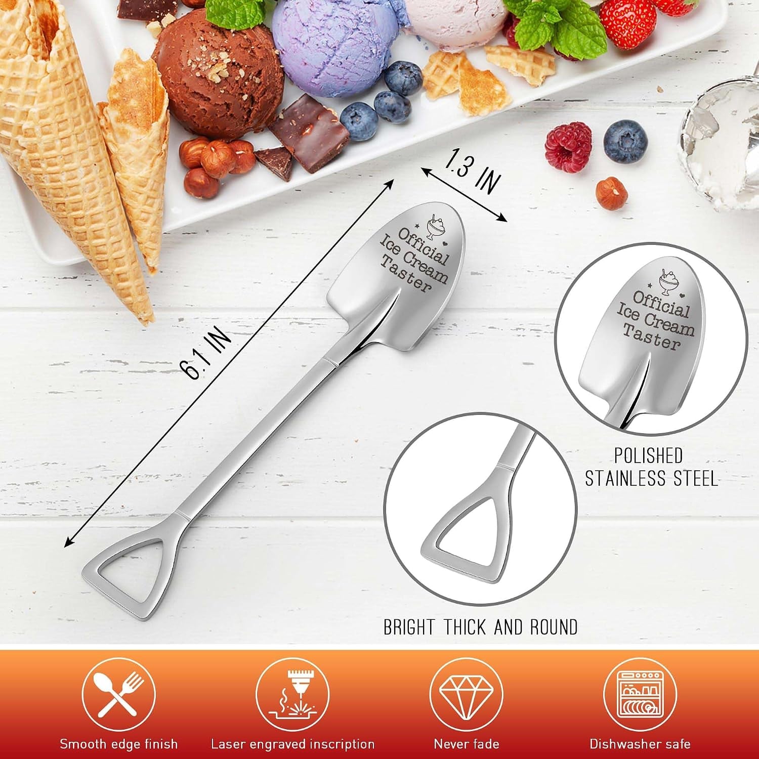 Official Ice Cream Taster Engraved Spoon