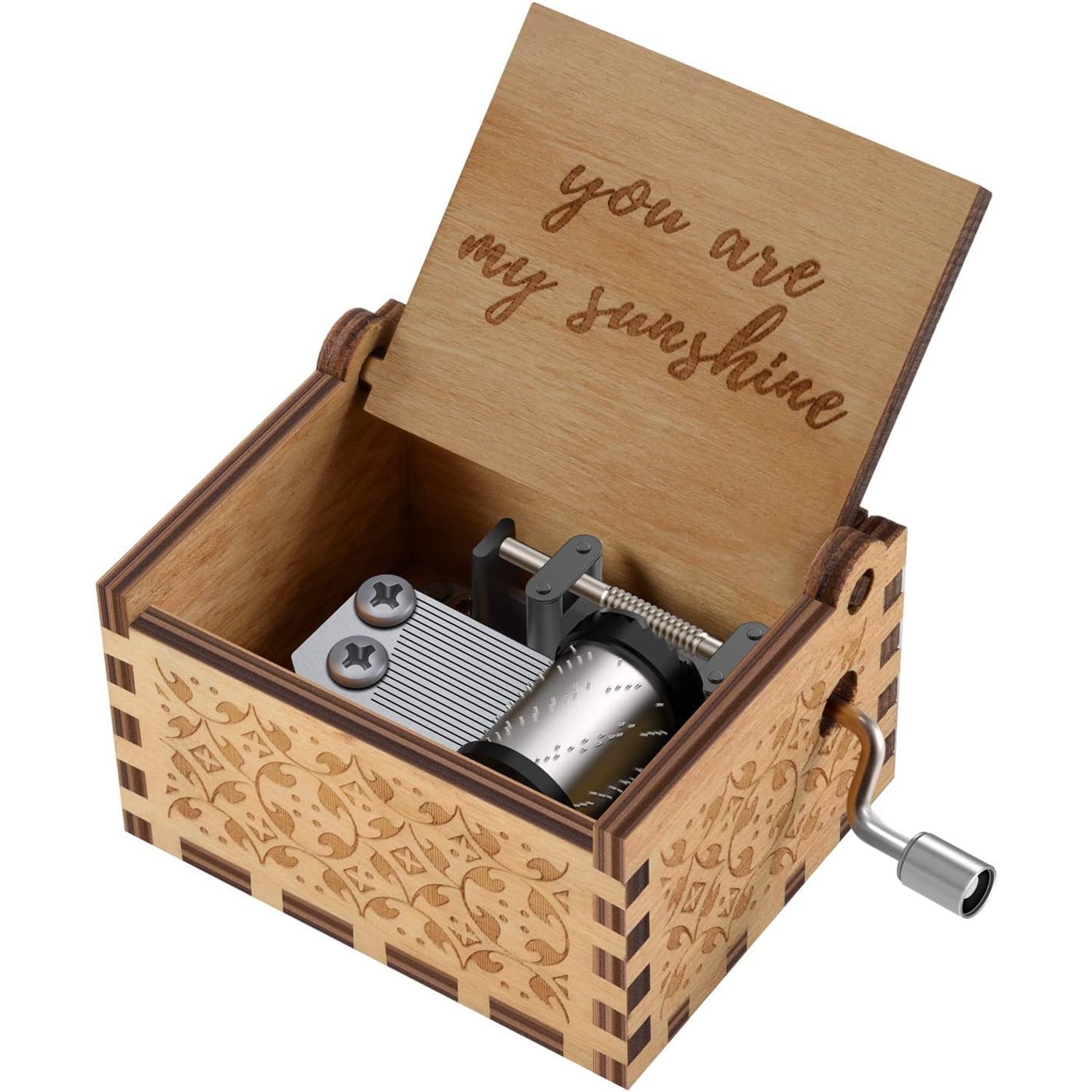 You Are My Sunshine Engraved Wooden Music Box