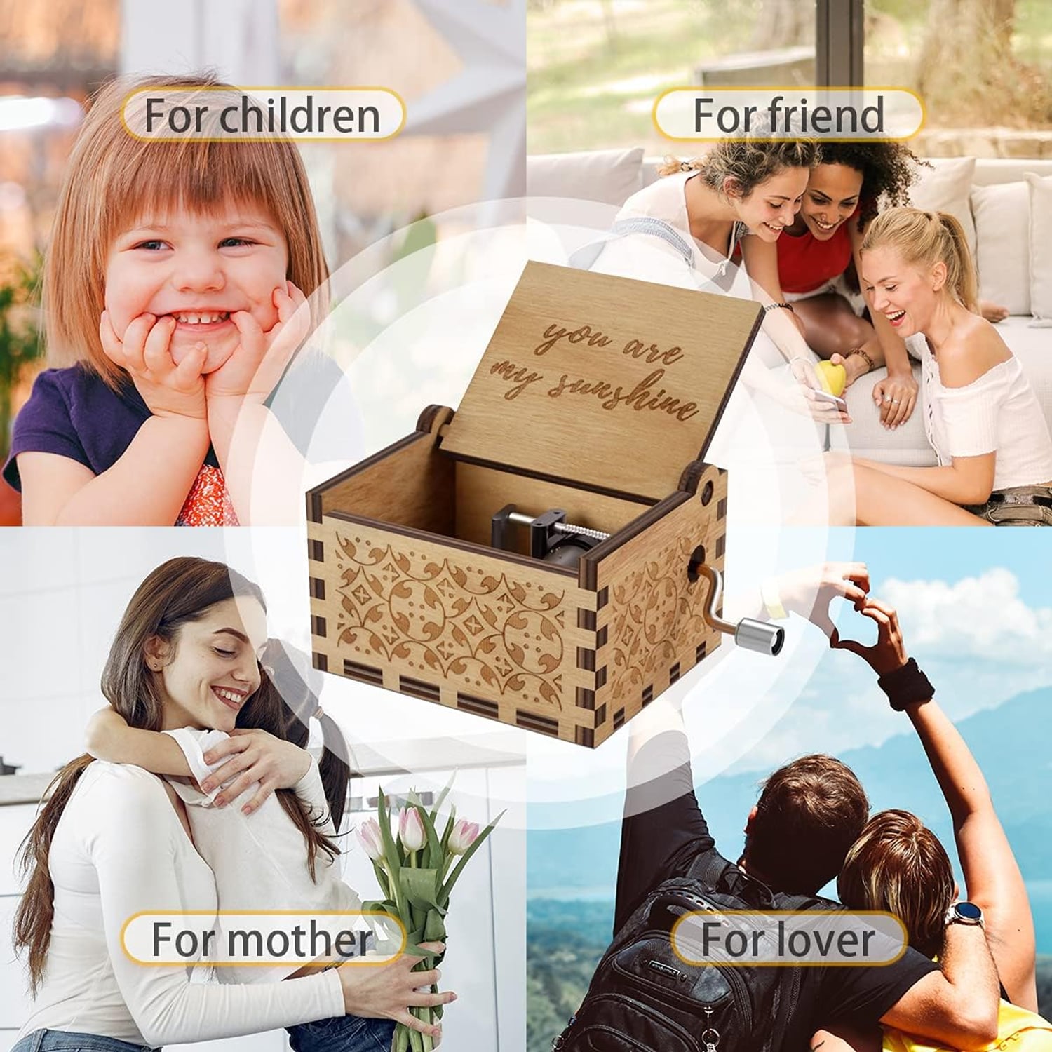 You Are My Sunshine Engraved Wooden Music Box: image 3