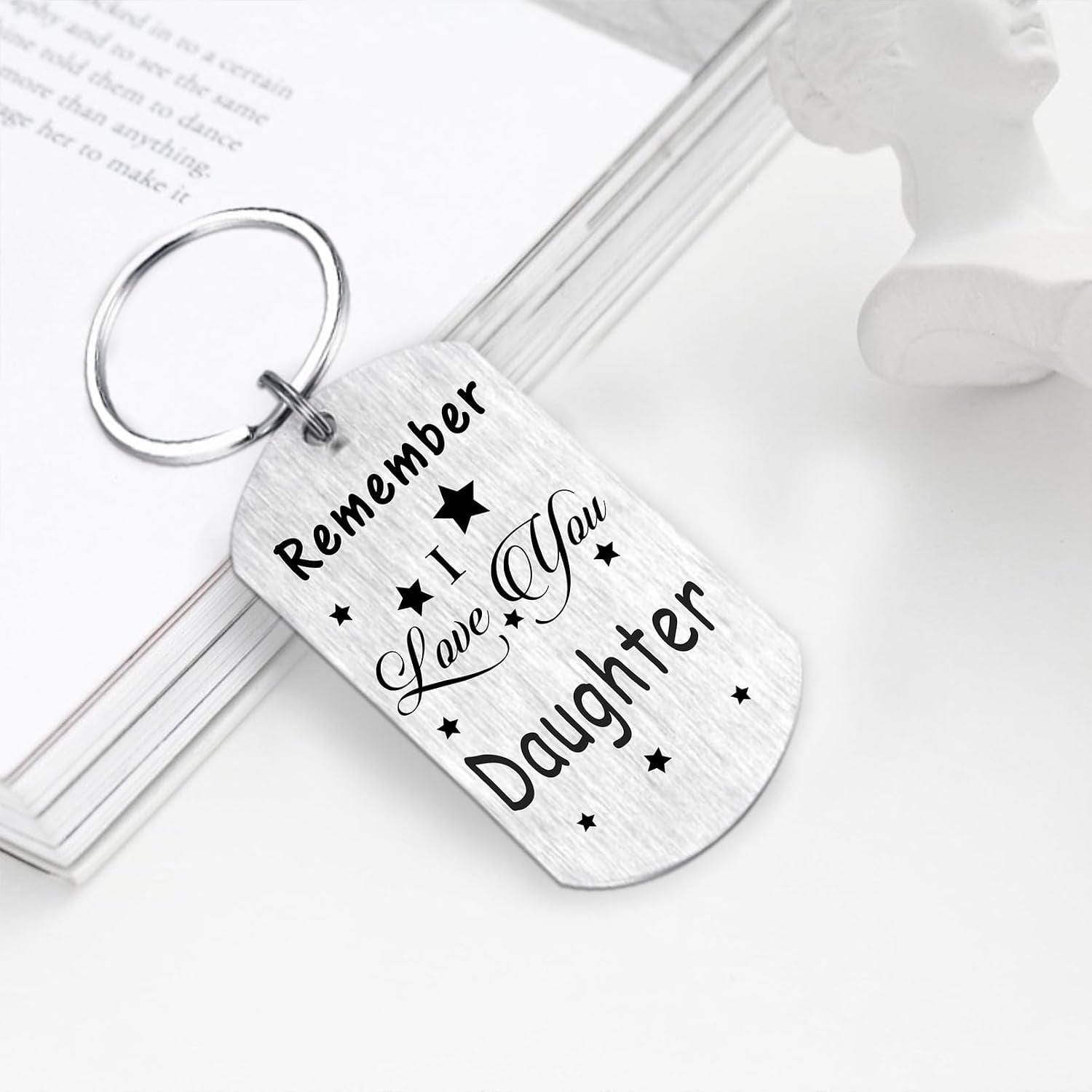 Dear Daughter Engraved Keychain