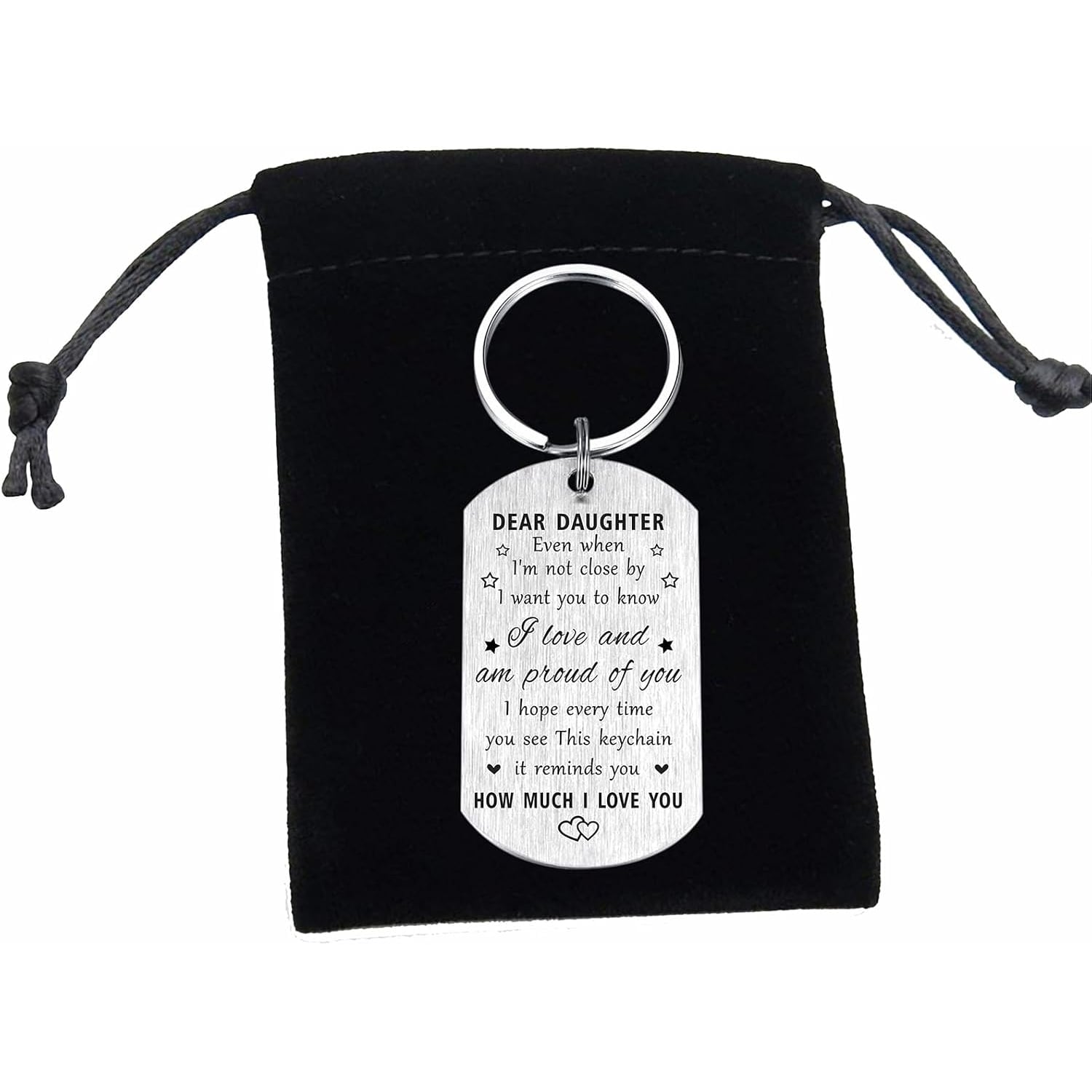 Dear Daughter Engraved Keychain: image 7