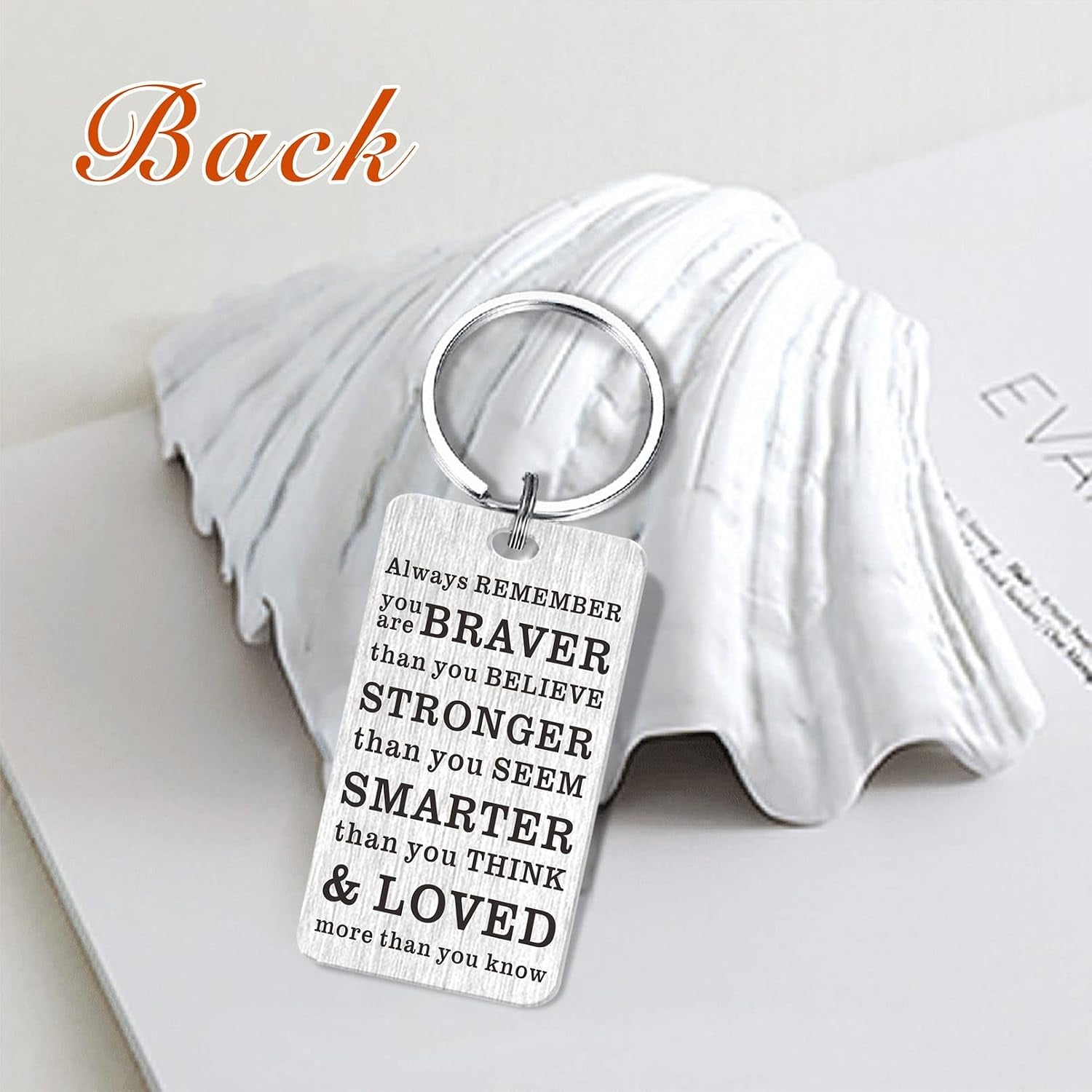 To My Son Engraved Keychain from Mom: image 4
