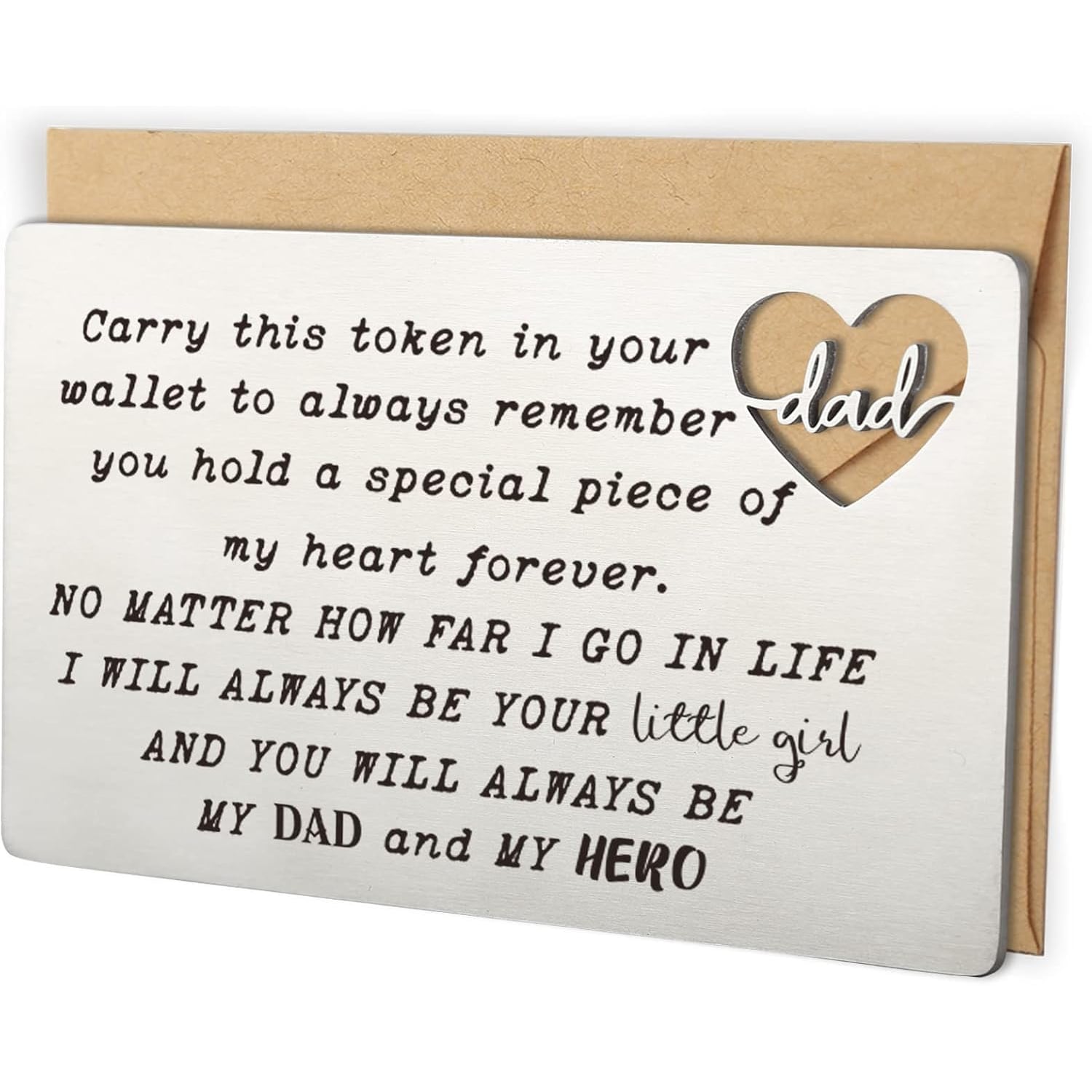 Dad Engraved Wallet Card from Daughter